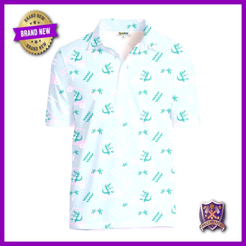 Men's Golf Polo Stretch Moisture Wicking Wrinkle Resistant Active Shirt